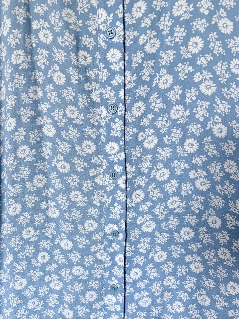 Reformation Floral Blue “Virgil” Midi Dress w Button Details — Size 6 - Picture 6 of 7